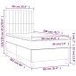 vidaXL Κρεβάτι Boxspring με Στρώμα Σκούρο Πράσινο 90x200 εκ. Βελούδινο