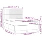 vidaXL Κρεβάτι Boxspring με Στρώμα Σκούρο Μπλε 140x190 εκ. Βελούδινο