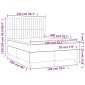 vidaXL Κρεβάτι Boxspring με Στρώμα Μαύρο 140x200 εκ. Βελούδινο