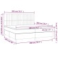 vidaXL Κρεβάτι Boxspring με Στρώμα Σκούρο Πράσινο 200x200εκ. Βελούδινο