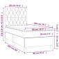 vidaXL Κρεβάτι Boxspring με Στρώμα Σκούρο Πράσινο 80x200 εκ. Βελούδινο
