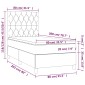 vidaXL Κρεβάτι Boxspring με Στρώμα Σκούρο Μπλε 80 x 200 εκ. Βελούδινο