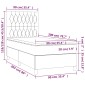 vidaXL Κρεβάτι Boxspring με Στρώμα Σκούρο Πράσινο 90x200 εκ. Βελούδινο