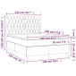 vidaXL Κρεβάτι Boxspring με Στρώμα Σκούρο Πράσινο 140x190εκ. Βελούδινο