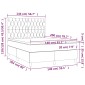 vidaXL Κρεβάτι Boxspring με Στρώμα Σκούρο Πράσινο 140x200εκ. Βελούδινο
