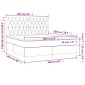 vidaXL Κρεβάτι Boxspring με Στρώμα Σκούρο Πράσινο 160x200εκ. Βελούδινο