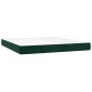 vidaXL Κρεβάτι Boxspring με Στρώμα Σκούρο Πράσινο 180x200εκ. Βελούδινο