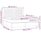 vidaXL Κρεβάτι Boxspring με Στρώμα Σκούρο Πράσινο 180x200εκ. Βελούδινο