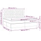 vidaXL Κρεβάτι Boxspring με Στρώμα Σκούρο Γκρι 200x200 εκ. Βελούδινο