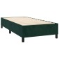 vidaXL Κρεβάτι Boxspring με Στρώμα Σκούρο Πράσινο 80x200 εκ. Βελούδινο