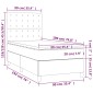 vidaXL Κρεβάτι Boxspring με Στρώμα Σκούρο Πράσινο 90x190 εκ. Βελούδινο