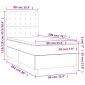 vidaXL Κρεβάτι Boxspring με Στρώμα Σκούρο Πράσινο 90x200 εκ. Βελούδινο