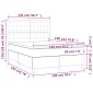 vidaXL Κρεβάτι Boxspring με Στρώμα Ανοιχτό Γκρι 140x190 εκ. Βελούδινο