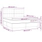 vidaXL Κρεβάτι Boxspring με Στρώμα Ροζ 160x200 εκ. Βελούδινο
