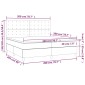 vidaXL Κρεβάτι Boxspring με Στρώμα Σκούρο Πράσινο 200x200εκ. Βελούδινο