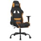 vidaXL Καρέκλα Gaming Μαύρο/Πορτοκαλί Ύφασμα με Υποπόδιο
