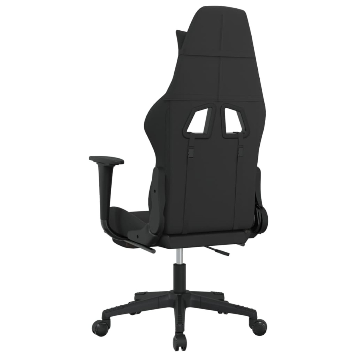 vidaXL Καρέκλα Gaming Μαύρη & Taupe Υφασμάτινη με Υποπόδιο