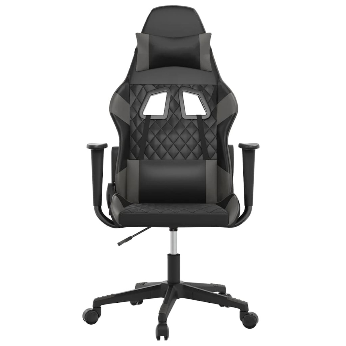 vidaXL Καρέκλα Gaming Μαύρο/Γκρι από Συνθετικό Δέρμα