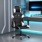 vidaXL Καρέκλα Gaming Μαύρο/Λευκό από Συνθετικό Δέρμα