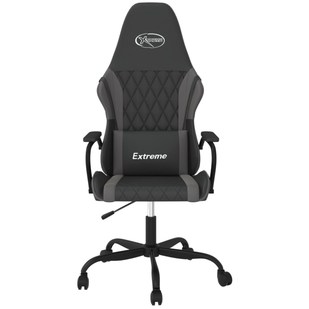 vidaXL Καρέκλα Gaming Μαύρο/Γκρι από Συνθετικό Δέρμα