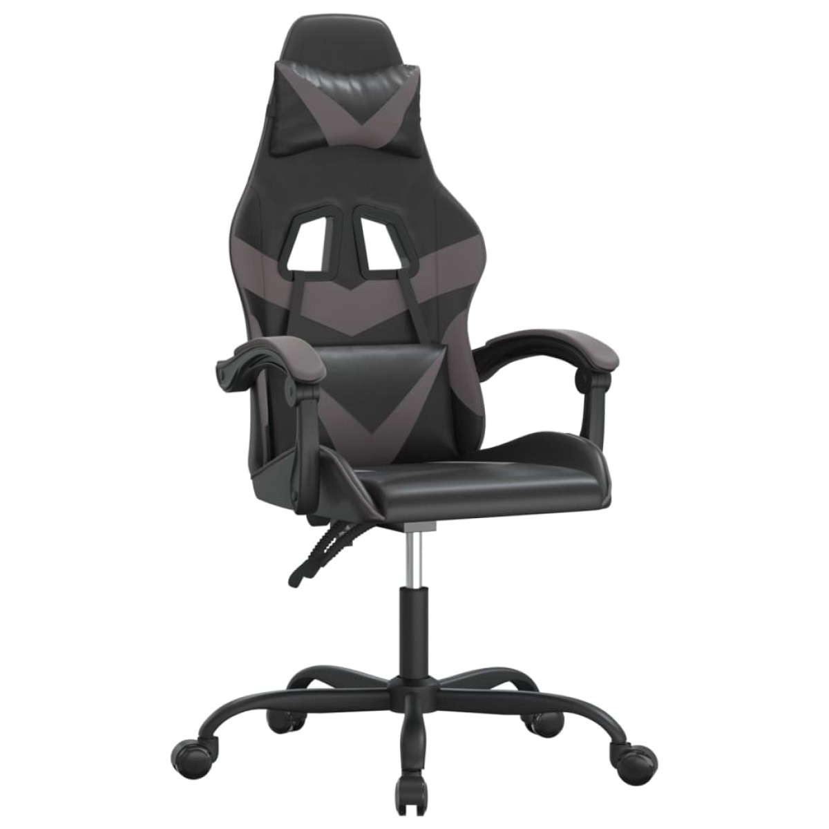 vidaXL Καρέκλα Gaming Μαύρο/Γκρι από Συνθετικό Δέρμα