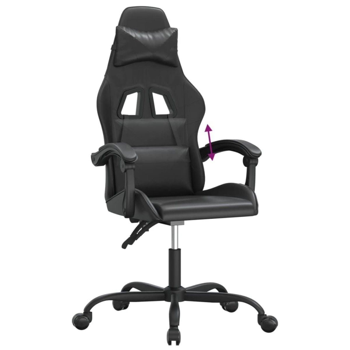 vidaXL Καρέκλα Gaming Μαύρη από Συνθετικό Δέρμα