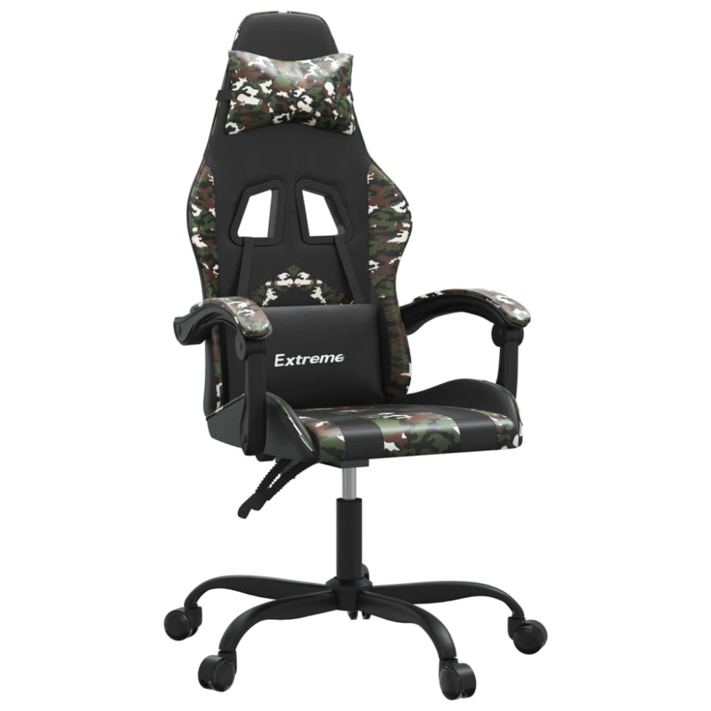 vidaXL Καρέκλα Gaming Μαύρο/Παραλλαγή από Συνθετικό Δέρμα