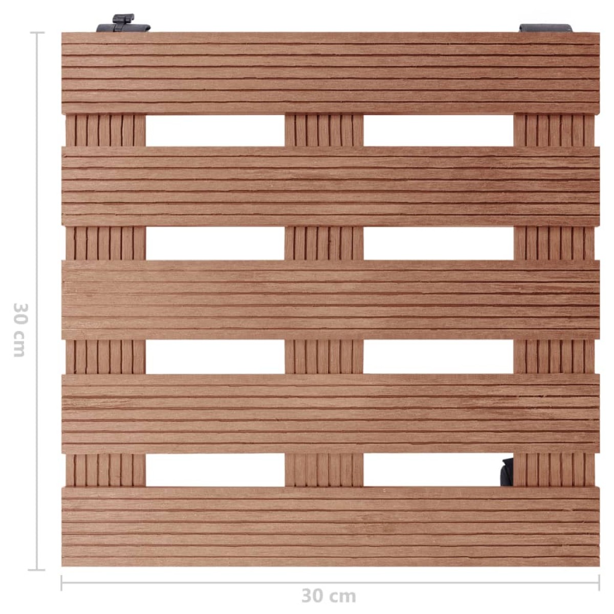 vidaXL Βάσεις για Γλάστρες με Ρόδες 4 τεμ. Καφέ 30x30x7,5 εκ. από WPC