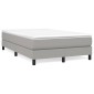 vidaXL Κρεβάτι Boxspring με Στρώμα Ανοιχτό Γκρι 120x200 εκ. Υφασμάτινο