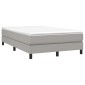 vidaXL Κρεβάτι Boxspring με Στρώμα Ανοιχτό Γκρι 120x200 εκ. Υφασμάτινο
