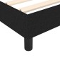 vidaXL Κρεβάτι Boxspring με Στρώμα Μαύρο 120x200 εκ. Υφασμάτινο