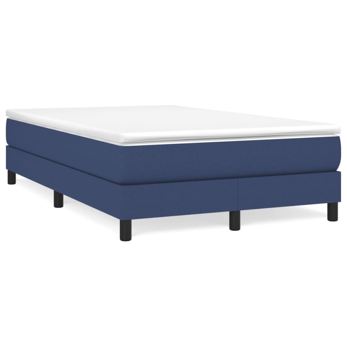 vidaXL Κρεβάτι Boxspring με Στρώμα Μπλε 120x200 εκ. Υφασμάτινο