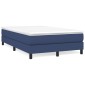 vidaXL Κρεβάτι Boxspring με Στρώμα Μπλε 120x200 εκ. Υφασμάτινο