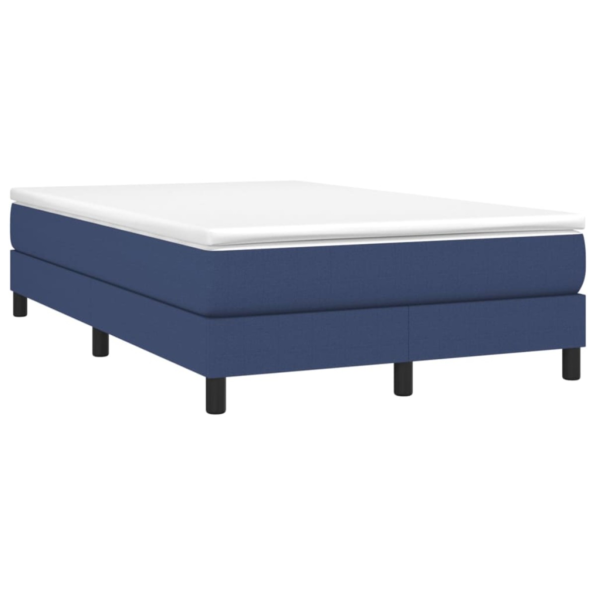 vidaXL Κρεβάτι Boxspring με Στρώμα Μπλε 120x200 εκ. Υφασμάτινο