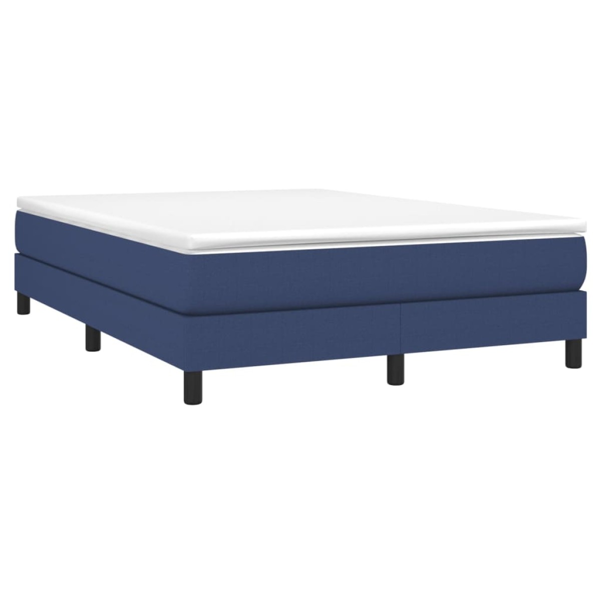 vidaXL Κρεβάτι Boxspring με Στρώμα Μπλε 160x200 εκ. Υφασμάτινο