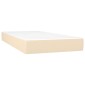 vidaXL Κρεβάτι Boxspring με Στρώμα Κρεμ 100 x 200 εκ. Υφασμάτινο