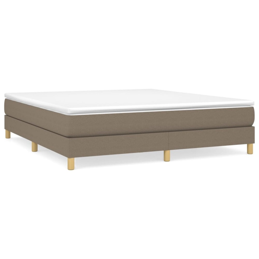 vidaXL Κρεβάτι Boxspring με Στρώμα Taupe 180x200 εκ. Υφασμάτινο