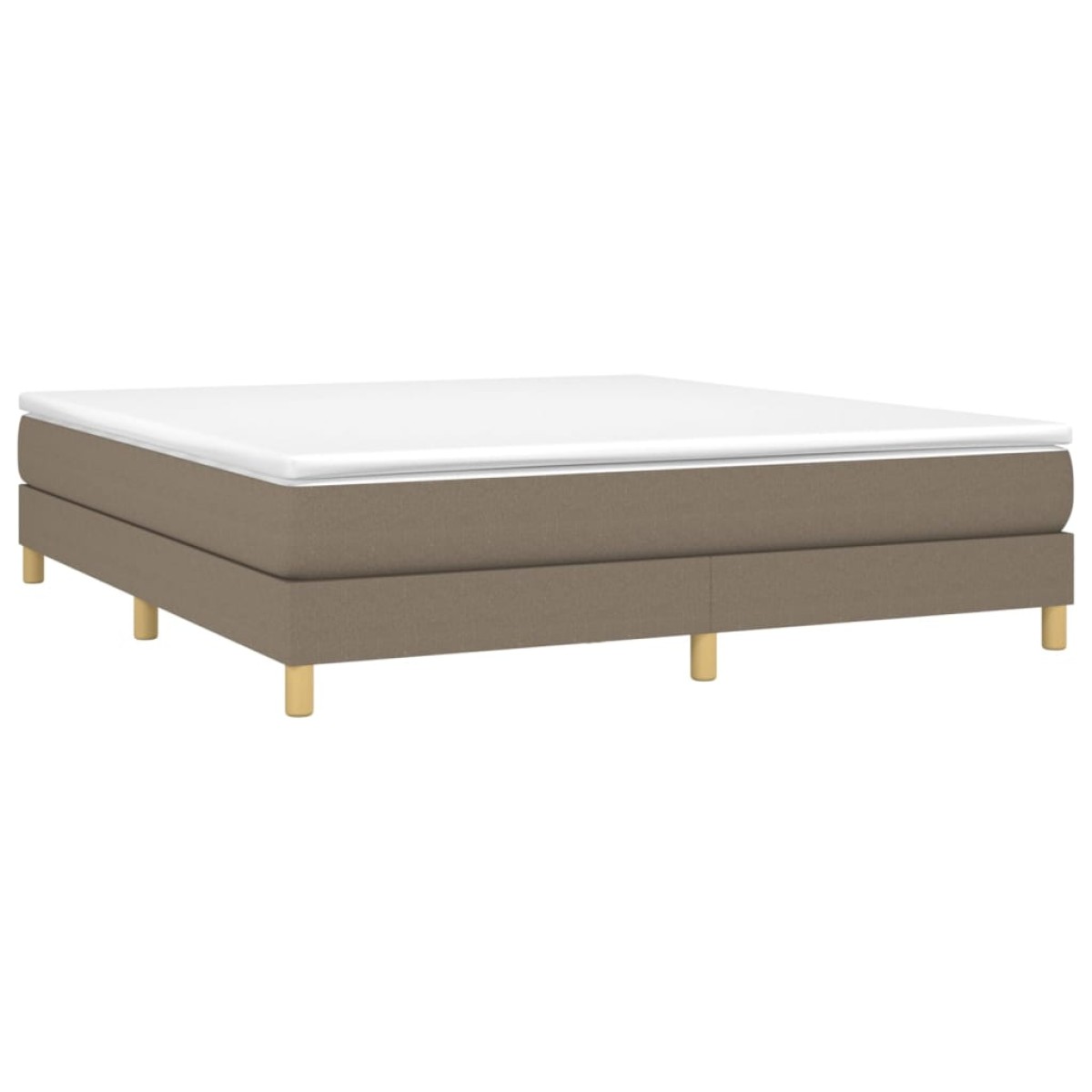 vidaXL Κρεβάτι Boxspring με Στρώμα Taupe 180x200 εκ. Υφασμάτινο