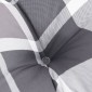 vidaXL Μαξιλάρι Παλέτας Γκρι Καρό 120 x 80 x 12 εκ. Υφασμάτινο