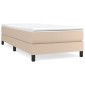 vidaXL Κρεβάτι Boxspring με Στρώμα Καπουτσίνο 100x200εκ.από Συνθ.Δέρμα