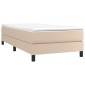 vidaXL Κρεβάτι Boxspring με Στρώμα Καπουτσίνο 100x200εκ.από Συνθ.Δέρμα