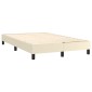 vidaXL Κρεβάτι Boxspring με Στρώμα Κρεμ 120x200εκ. από Συνθετικό Δέρμα