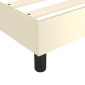 vidaXL Κρεβάτι Boxspring με Στρώμα Κρεμ 120x200εκ. από Συνθετικό Δέρμα