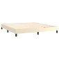 vidaXL Κρεβάτι Boxspring με Στρώμα Κρεμ 180x200 εκ. Συνθετικό Δέρμα