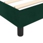 vidaXL Κρεβάτι Boxspring με Στρώμα Σκούρο Πράσινο 90x190 εκ. Βελούδινο
