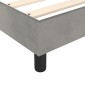 vidaXL Κρεβάτι Boxspring με Στρώμα Ανοιχτό Γκρι 180x200 εκ. Βελούδινο