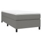 vidaXL Κρεβάτι Boxspring με Στρώμα Σκούρο Γκρι 100x200 εκ. Υφασμάτινο