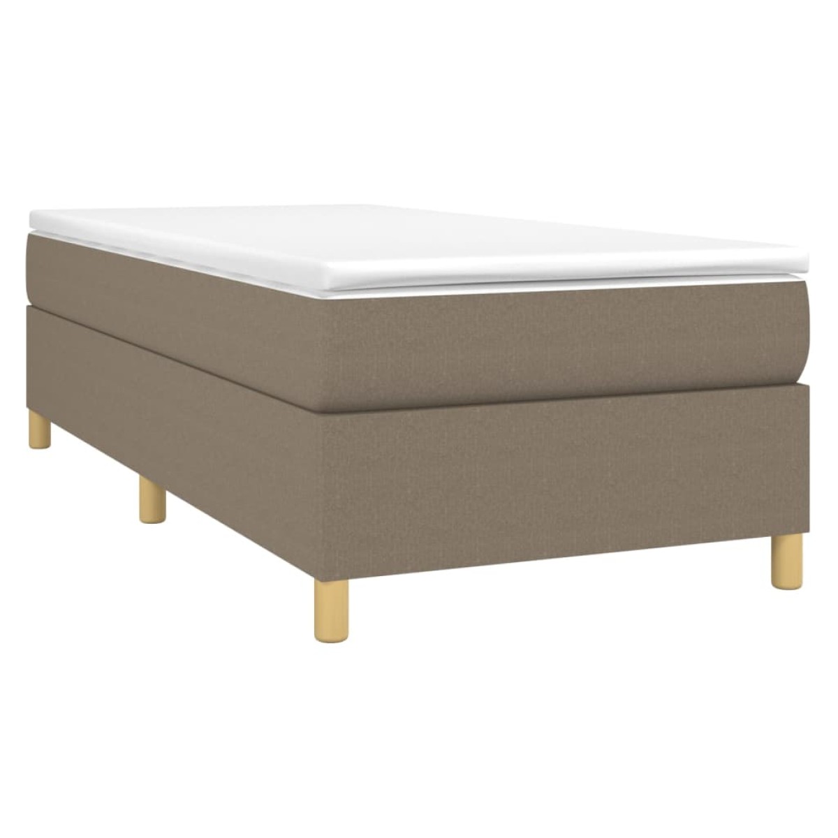 vidaXL Κρεβάτι Boxspring με Στρώμα Taupe 80x200 εκ. Υφασμάτινο