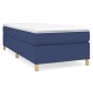 vidaXL Κρεβάτι Boxspring με Στρώμα Μπλε 80x200 εκ. Υφασμάτινο