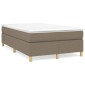 vidaXL Κρεβάτι Boxspring με Στρώμα Taupe 120x200 εκ. Υφασμάτινο